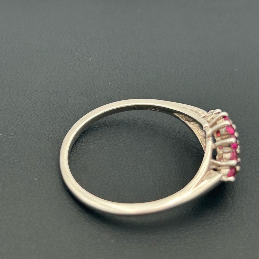 RJ Graziano Sterling Silver and Magenta Gemstone Ring - Picture 5 of 8
